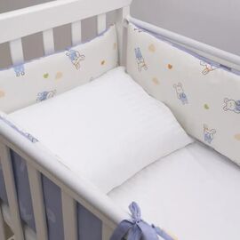 Gitterbettumrandung 6 teilig blau, satin