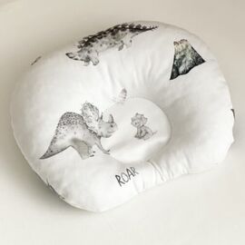 Anatomisches Babykopfkissen DINO, Satin
