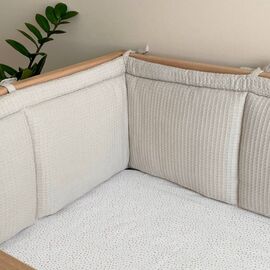 Bettumrandung für Kinderbett 120x60, beige 240 cm