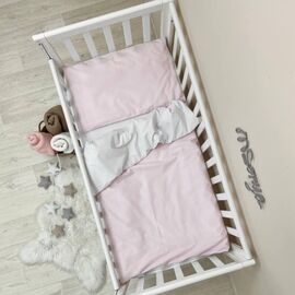 3-tlg Baby Bettwäsche rosa weiß