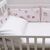 Nestchen Babybett Umrandung 6 teilig rosa, Satin