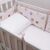 Nestchen Babybett Umrandung 6 teilig rosa, Satin, Foto 3