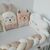 Beige Babybettumrandung: Kissen & Bettschlange, 360/420 cm, Foto 3