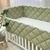 Babybettumrandung olive/weiß, 360 cm, Baumwolle