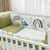 14-tlg Babybett Komplettset Bettwäscheset mit Umrandung 'Dino' 100% Baumwolle, Foto 4