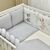Babybettwäscheset mit Nestchen „Friends“ grau 14-tlg 100% Baumwolle, Foto 5