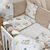 14-tlg Gitterbettset mit Umrandung 'Tiere' 100% Baumwolle, Babybett Komplettset