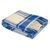 Tartan-Wolldecke aus 100 % reiner Wolle – Karomuster in Blau & Creme, 140×200 cm mit Fransen
