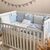 Babybett Komplettset SHINE Baby-Baumwoll-Bettwäsche-Set mit Bettumrandung-Kissen, Blau 17-tlg, Foto 7