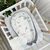Babynest Kokon für Neugeborene mit Matratze, Grau/Weiß