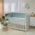Babybettumrandung minze/weiß, 360 cm, Baumwolle, Foto 2