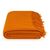 100% Schafwolldecke Orange solide einfarbig warm und gemütlich extra hochwertige Sofa Überwurf Gartendecke mit Fransen