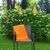 100% Schafwolldecke Orange solide einfarbig warm und gemütlich extra hochwertige Sofa Überwurf Gartendecke mit Fransen, Foto 3