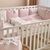 Babybett Komplettset SHINE Baby-Baumwoll-Bettwäsche-Set mit Bettumrandung-Kissen, Rosa 17-tlg, Foto 4