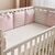 Babybett Komplettset SHINE Baby-Baumwoll-Bettwäsche-Set mit Bettumrandung-Kissen, Rosa 17-tlg, Foto 7