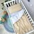 3-tlg Babybettwäsche Baumwolle beige/weiss