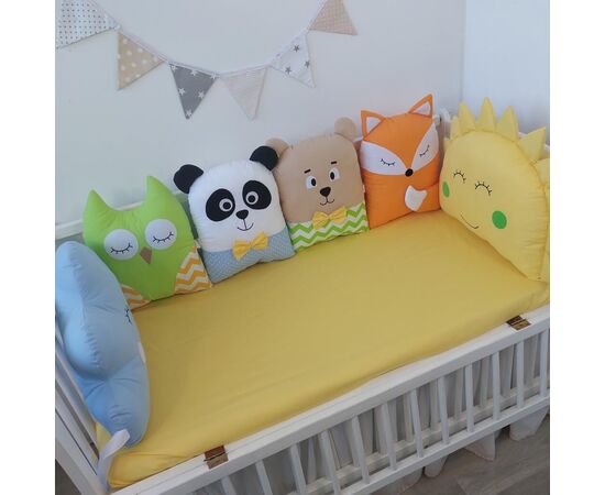 Baby Bettumrandung Kissen WALDTIERE 240/280 cm, Foto 2