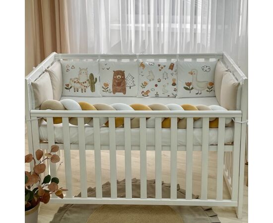Gitterbettset 'Alpaka Beige' 14-teiliges 100% Baumwolle 60x120cm, Foto 11