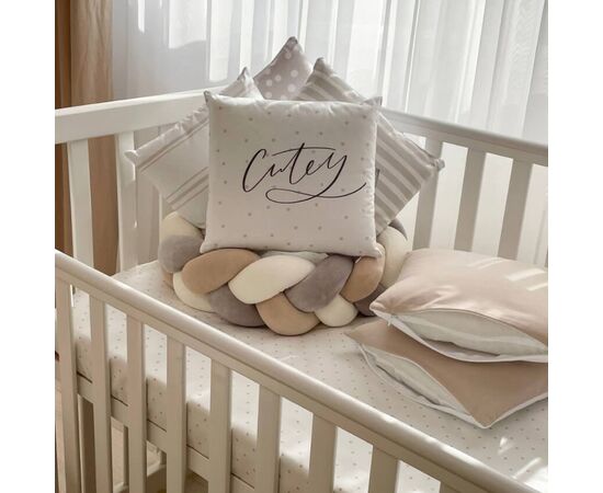 14-tlg Babybett Komplettset Bettwäscheset mit Umrandung 'Cutey' 100% Baumwolle, Foto 10