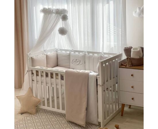 14-tlg Babybett Komplettset Bettwäscheset mit Umrandung 'Cutey' 100% Baumwolle, Foto 11