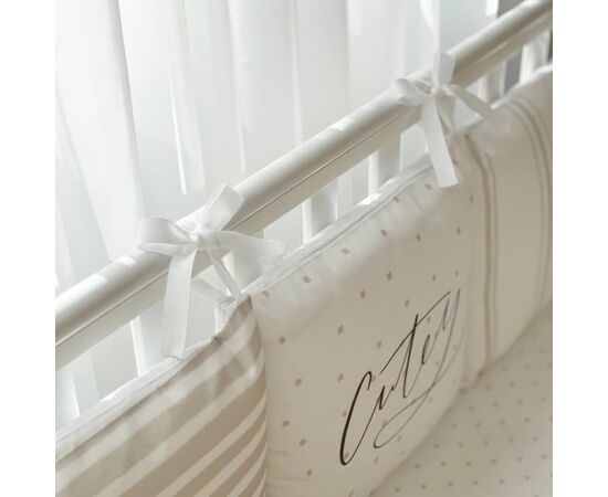 14-tlg Babybett Komplettset Bettwäscheset mit Umrandung 'Cutey' 100% Baumwolle, Foto 8