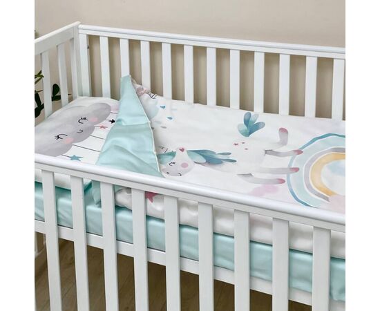 "Einhorn" 3-teiliges Bettwäsche Satin 60x120 BabySet