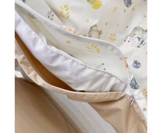 14-tlg Gitterbettset mit Umrandung 'Tiere' 100% Baumwolle, Babybett Komplettset, Foto 4