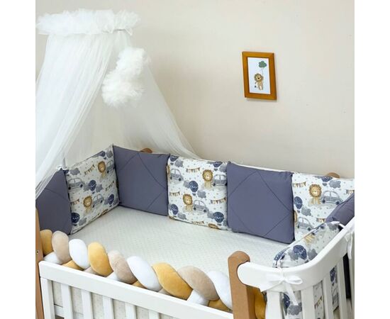 14-tlg Babybett Komplettset 60x120 „Löwe & Auto“ Bettwäsche-Set, Foto 5