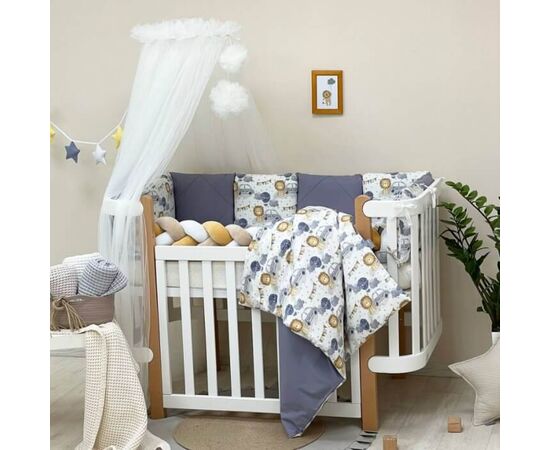 14-tlg Babybett Komplettset 60x120 „Löwe & Auto“ Bettwäsche-Set, Foto 6