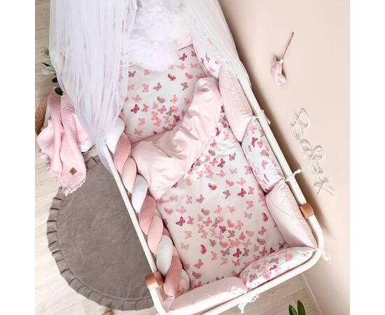 14-tlg Schmetterlinge Bettwäsche-Set für Babybett 60x120 für Mädchen Komplettset, Foto 6