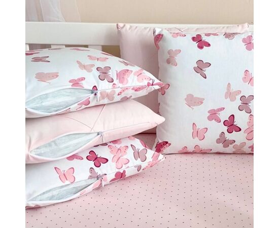 14-tlg Schmetterlinge Bettwäsche-Set für Babybett 60x120 für Mädchen Komplettset
