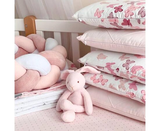 14-tlg Schmetterlinge Bettwäsche-Set für Babybett 60x120 für Mädchen Komplettset, Foto 2