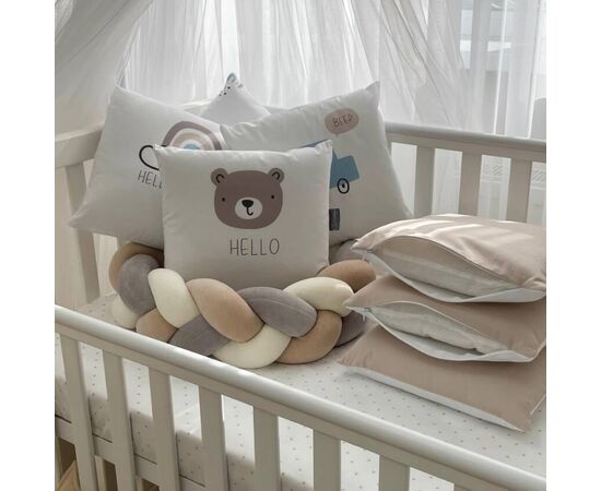 Babybettwäscheset mit Umrandung „Hello“ 14-tlg 100% Baumwolle, Foto 12