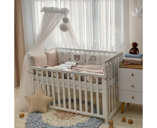 Babybettwäscheset mit Umrandung „Hello“ 14-tlg 100% Baumwolle, Foto 5