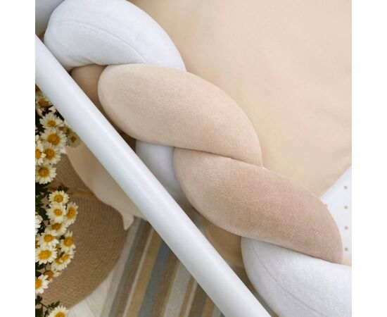 Babybettwäscheset „Gänse“ 100% Baumwolle, 14-tlg Komplett-Set beige/weiß, Foto 6