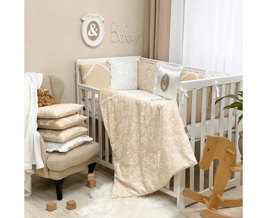 Babybett Komplett Set Mon Cheri,17-tlg, 100% Baumwolle, 60x120, Babybettwäscheset mit Nestchen, Foto 2