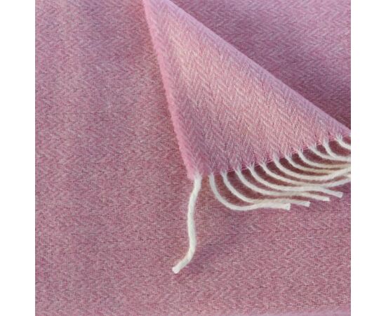 Wollplaid aus 100% neuseeländischer Schurwolle, Rosa
