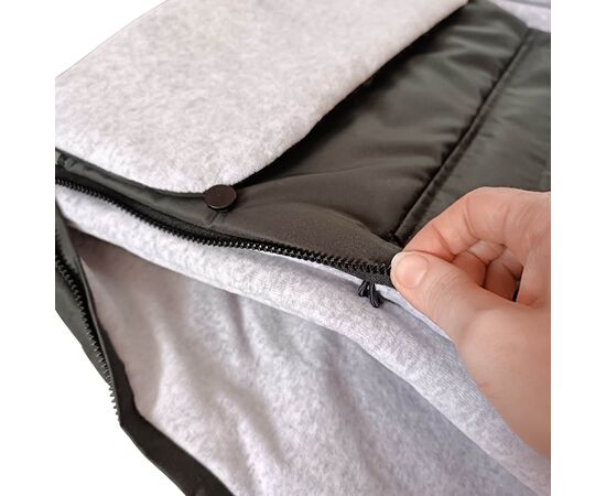 Ganzjahres-Fußsack/Schlafsack (für Babyschale und Kinderwagen) SCANDI-V in Schwarz/Grau, Foto 10