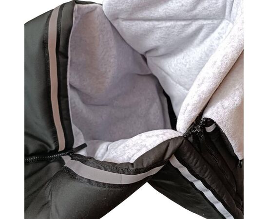 Ganzjahres-Fußsack/Schlafsack (für Babyschale und Kinderwagen) SCANDI-V in Schwarz/Grau, Foto 11