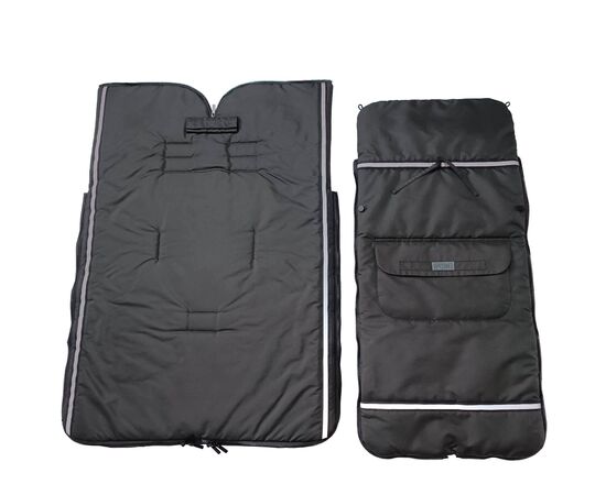 Ganzjahres-Fußsack/Schlafsack (für Babyschale und Kinderwagen) SCANDI-V in Schwarz/Grau, Foto 8