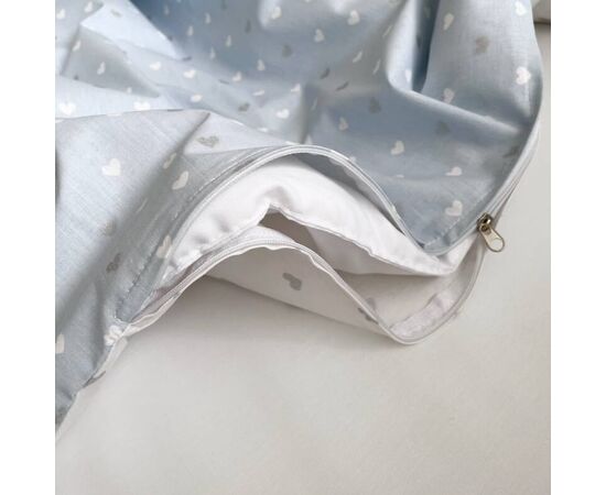 Babybett Komplettset SHINE Baby-Baumwoll-Bettwäsche-Set mit Bettumrandung-Kissen, Blau 17-tlg, Foto 5