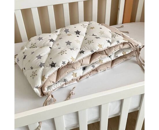 Nestchen Umrandung „Stars beige“ 240 cm für Gitterbetten, Foto 2