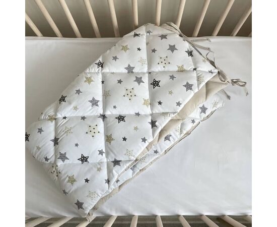 Nestchen Umrandung „Stars beige“ 240 cm für Gitterbetten, Foto 6