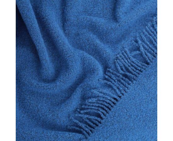 Schafwolldecke Blau 140x200 cm Bouclé-Decke, Foto 2