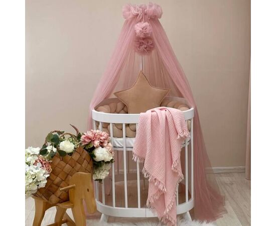 Altrosa Betthimmel fürs Babybett 9m