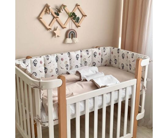 Komplett-Set Gitterbett Bettwäsche 60x120 'Pinguin', 6-teilig, 100% Baumwolle, Foto 3