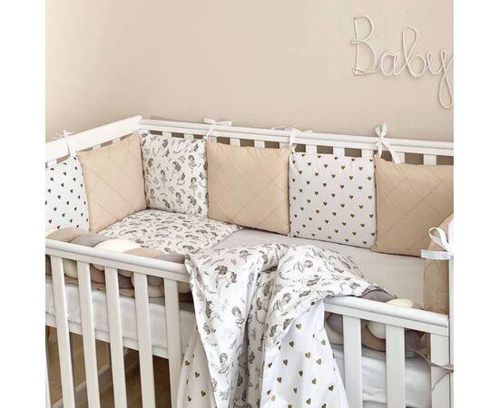 BALLERINA 14-tlg Bettwäsche-Set mit Umrandung für Gitterbett, Baumwolle, Foto 2