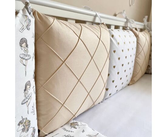 BALLERINA 14-tlg Bettwäsche-Set mit Umrandung für Gitterbett, Baumwolle, Foto 4