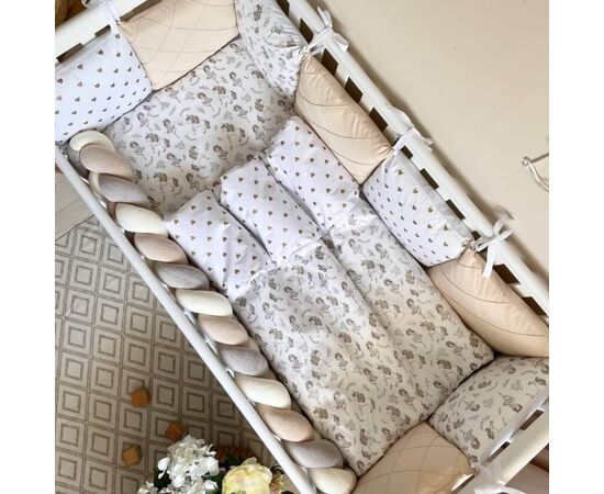 BALLERINA 14-tlg Bettwäsche-Set mit Umrandung für Gitterbett, Baumwolle, Foto 7