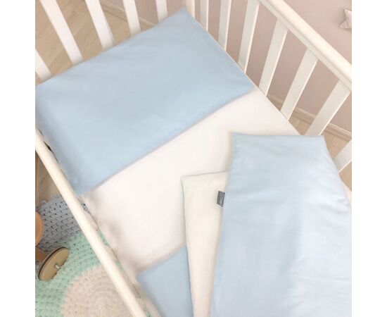 3-tlg Baby Bettwäsche blau/weiß, Foto 2